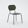 Brai stackable outdoor chair in dark grey galvanized steel
