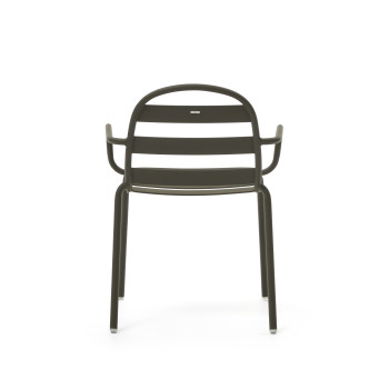 Joncols outdoor chair in green painted aluminum