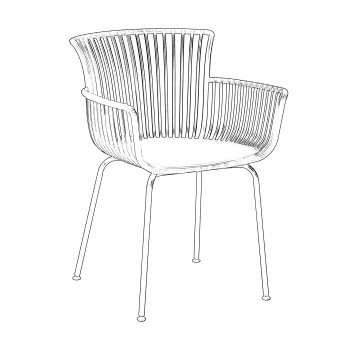 Surpika black outdoor chair