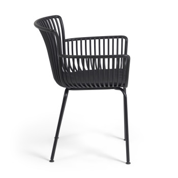 Surpika black outdoor chair