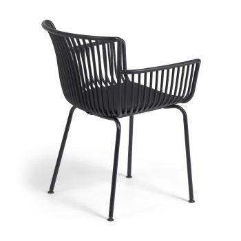 Surpika black outdoor chair