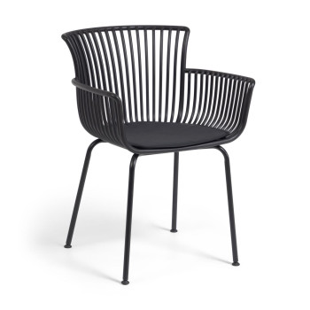 Surpika black outdoor chair