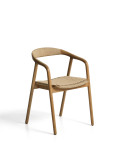 Derile chair in solid oak with a natural finish and beige paper cord FSC Mix Credit