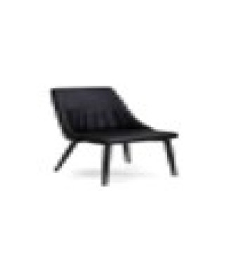 Oliver black eco-leather chair with black Vacchetti frame