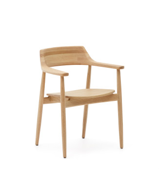 Fondes chair in solid oak with natural finish FSC Mix Credit