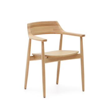 Fondes chair in solid oak with natural finish FSC Mix Credit