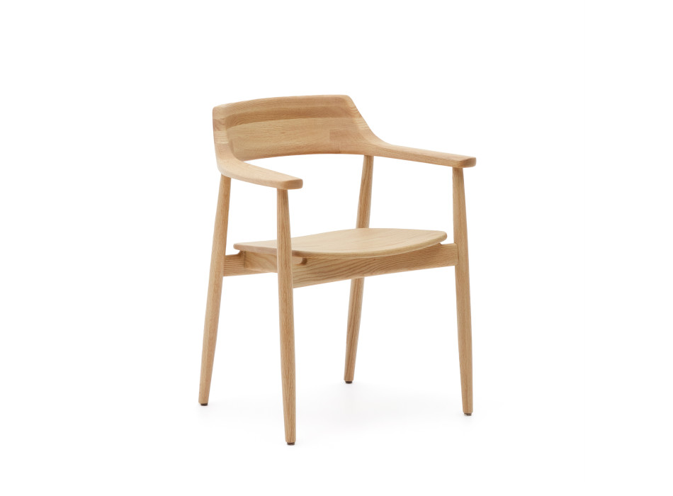 Fondes chair in solid oak with natural finish FSC Mix Credit