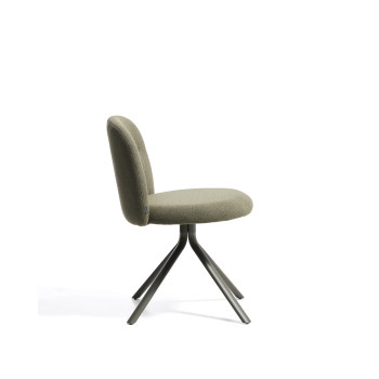 Arino swivel chair in chenille