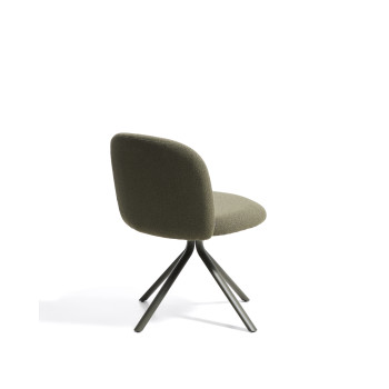 Arino swivel chair in chenille