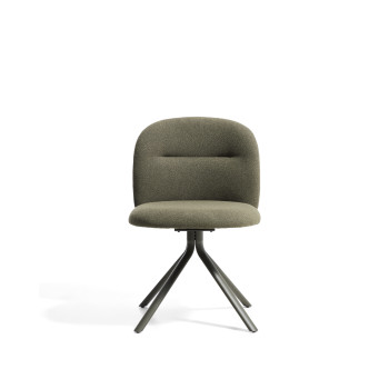 Arino swivel chair in chenille