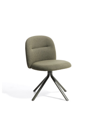 Arino swivel chair in chenille