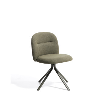 Arino swivel chair in chenille