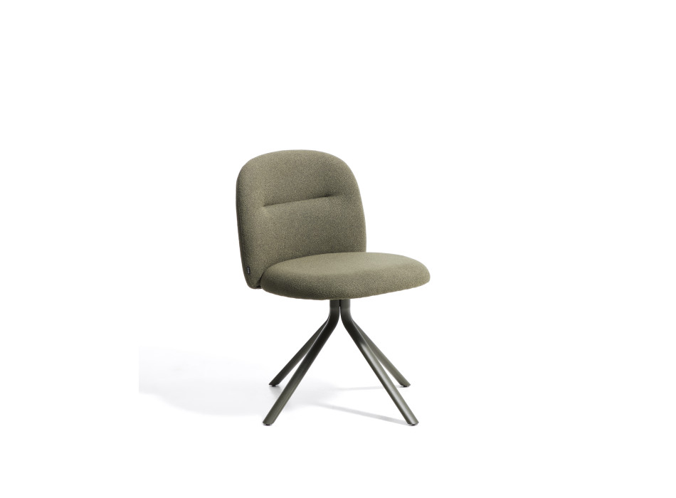 Arino swivel chair in chenille