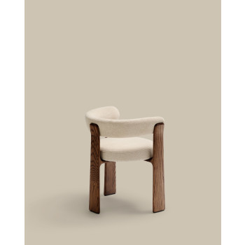 Granite 3-legged chenille chair