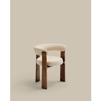 Granite 3-legged chenille chair