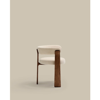 Granite 3-legged chenille chair