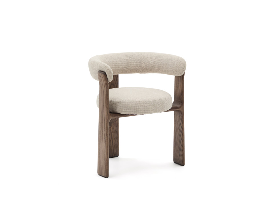 Granite 3-legged chenille chair