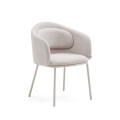 Idaira beige chair with steel legs and beige finish FSC Mix Credit
