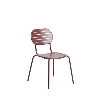 Brai stackable outdoor chair in galvanized steel