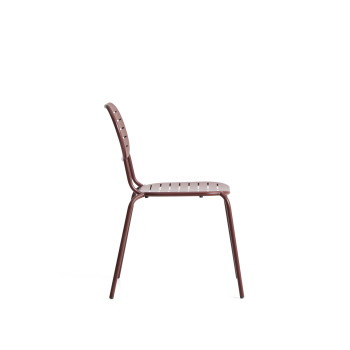 Brai stackable outdoor chair in galvanized steel