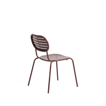 Brai stackable outdoor chair in galvanized steel