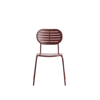 Brai stackable outdoor chair in galvanized steel