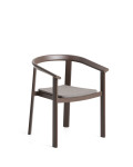 Erice stackable outdoor chair in aluminum and brown rope