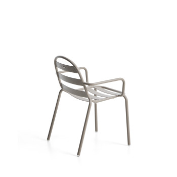 Joncols stackable outdoor chair in aluminum with painted finish