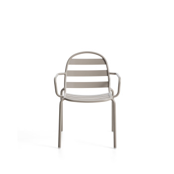 Joncols stackable outdoor chair in aluminum with painted finish