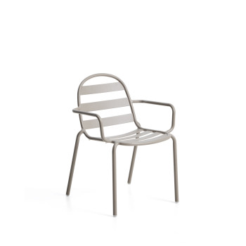 Joncols stackable outdoor chair in aluminum with painted finish