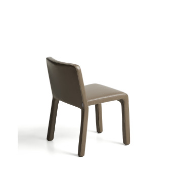 Loria stackable chair in brown polyurethane FSC 100%