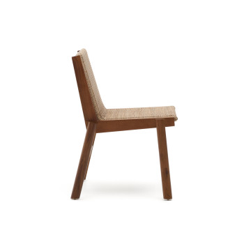 Itani chair in solid acacia wood and FSC 100% synthetic rattan