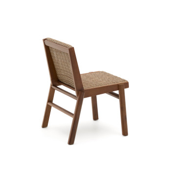 Itani chair in solid acacia wood and FSC 100% synthetic rattan
