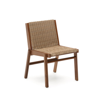 Itani chair in solid acacia wood and FSC 100% synthetic rattan