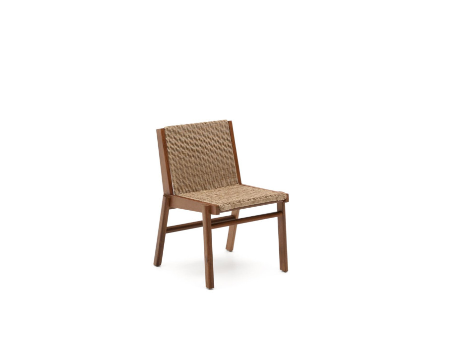 Itani chair in solid acacia wood and FSC 100% synthetic rattan