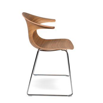 LOOP 3D WOOD sled chair - INFINITI