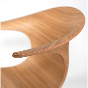 LOOP 3D WOOD sled chair - INFINITI