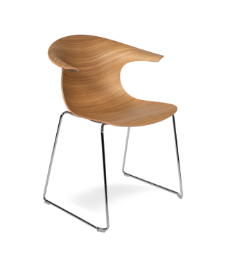 LOOP 3D WOOD sled chair - INFINITI