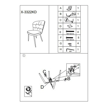 LOSANNA GREEN CHAIR SET 2 PCS