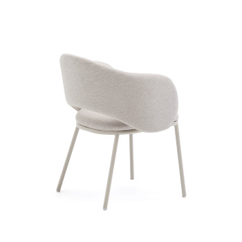 Maina chair in beige with steel legs and beige finish FSC Mix Credit
