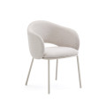 Maina chair in beige with steel legs and beige finish FSC Mix Credit