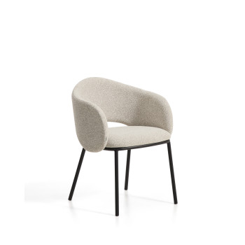 Maina chair in thick chenille