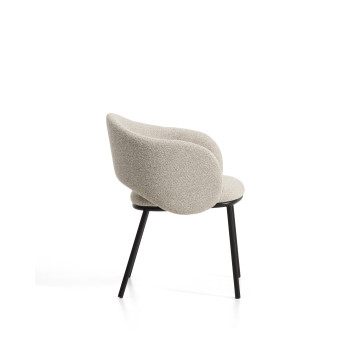 Maina chair in thick chenille
