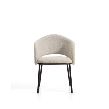 Maina chair in thick chenille
