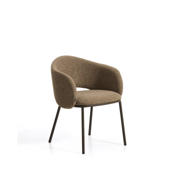 Maina chair in thick chenille