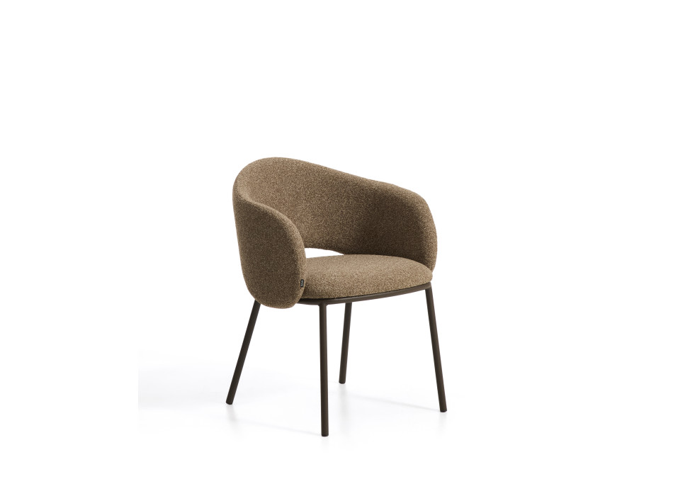 Maina chair in thick chenille