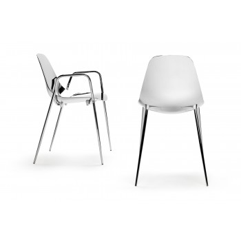 MAMMAMIA STACKABLE CHAIR WITH OPINION CIATTI ARMRESTS