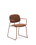 Meli chair in terracotta chenille and terracotta metal frame FSC Mix Credit