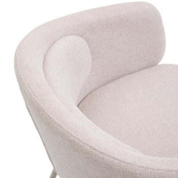 Beige Minda chair with steel legs and beige finish FSC Mix Credit