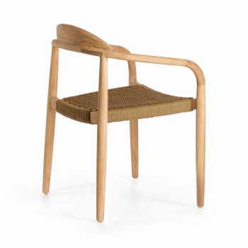 Nina chair in solid acacia wood and rope